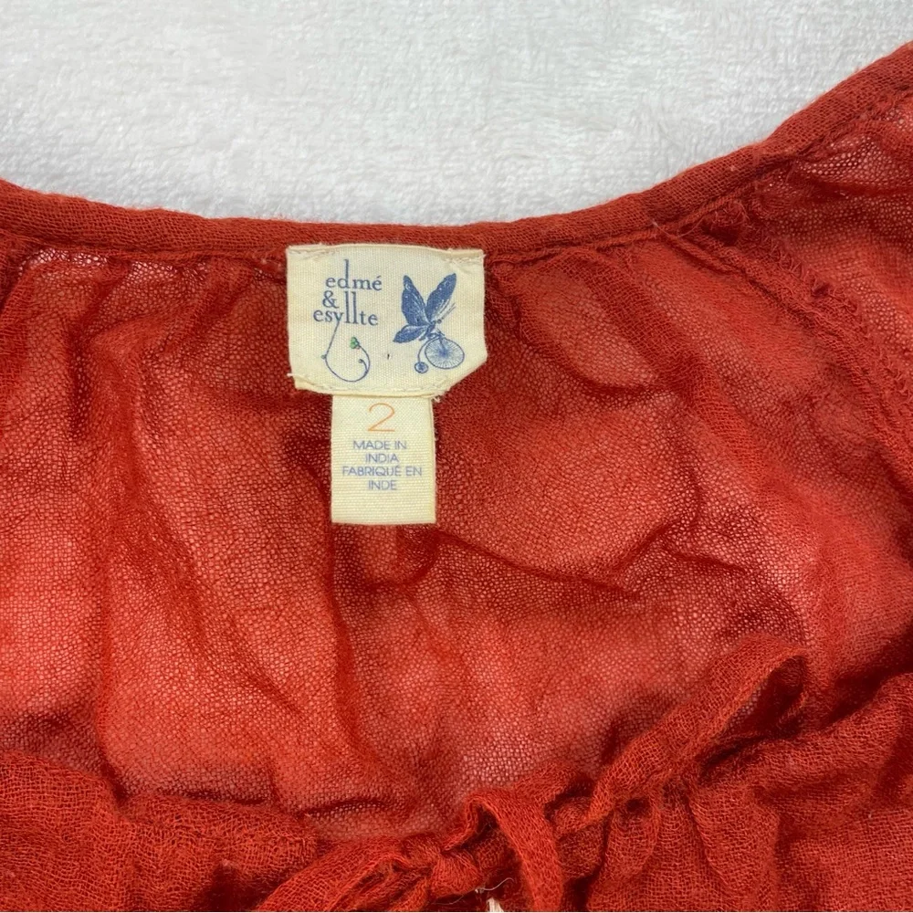 Anthropologie Gauzy Gale Peasant Top - Picture 6 of 8